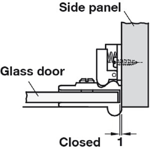 Glass Door Pivot Hinge 180 Sprung Black